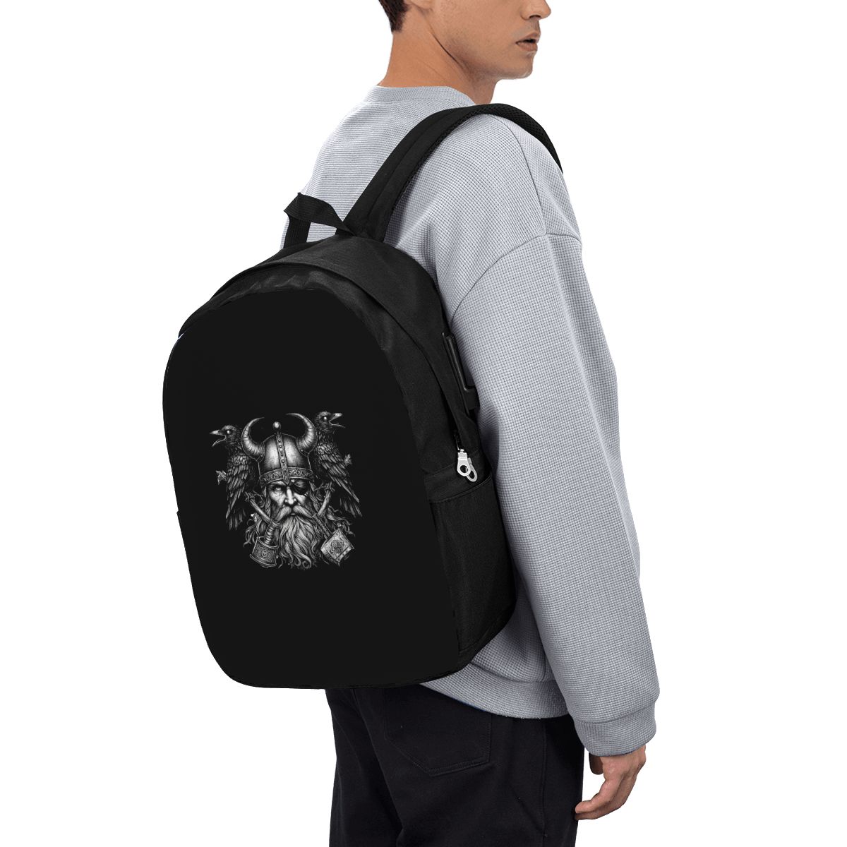 Laptop Bag - Mochila Odin Vikings, Lenda Viking, Mitologia