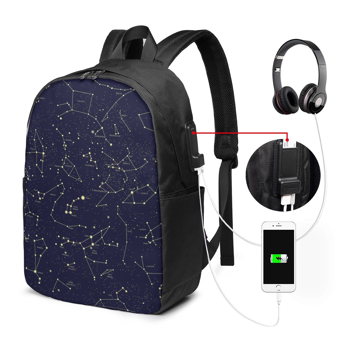 Mochila com estampa de céu not - Laptop Bag avaliação e preço